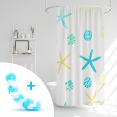 Set perdea de dus si burete de baie – 180 x 180 cm - 3 modele