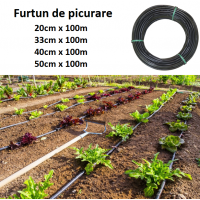 Furtun de picurare, 33cm x 400m, diametru de 16 mm, Rola 400 metri