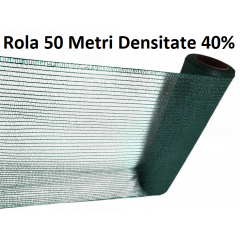 Plasa umbrire 1m x 50m, densitate 40%, protectie UV verde, PUS40150