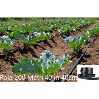 Banda de picurare, Rola 200 m, picurare din 40 in 40 cm, 2.2l/h