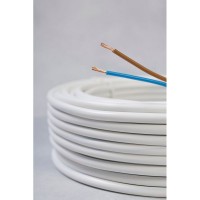 Cablu electric cu izolatie si manta din PVC, dimensiuni: 2 x 2.5 mm x 100 m