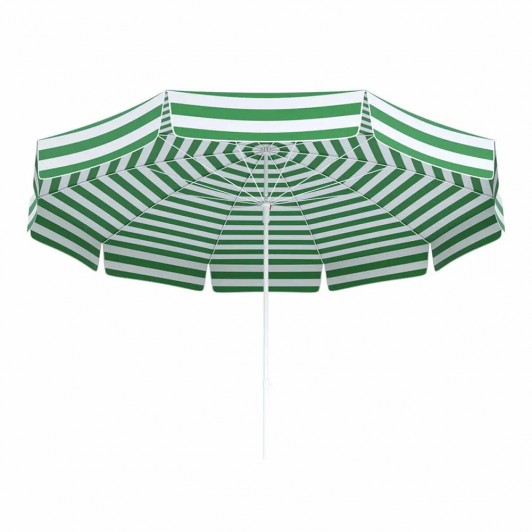 Umbrela soare verde- alb 180x 120 cm,   pentru plaja, gradina, terasa,  protectie UV