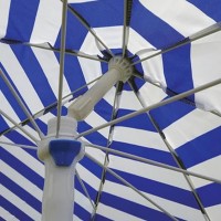 Umbrela soare albastru- alb 180x 120 cm,pentru plaja, gradina, terasa,  protectie UV