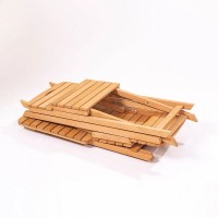 Set mobilier gradina - terasa Bistro cu 2 scaune si 1 masuta, pliabile, lemn masiv,stejar  SMB21AH