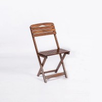 Set mobilier gradina/terasa Bistro, 2 scaune si 1 masuta, pliabile, lemn masiv,  nuc,  SMB21NUC
