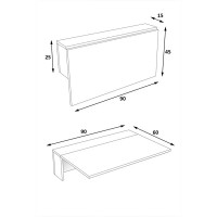 Masa pliabila de perete Angela, nuc, MPPANNUC Masa pliabila de perete Angela, nuc, MPPANNUC