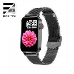 Ceas smartwatch barbati/ femei,  Efour Tech F45M, curea metalica
