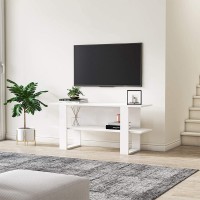 Comoda TV Cornelia, Arte Nova, alb, dimensiuni: 120 x 35 x 55 cm