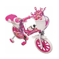 Bicicleta pentru copii cu roti ajutatoare Forza, 3-5 ani, roz,  BCF-02