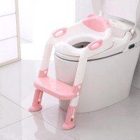 Reductor pentru toaleta cu scarita pentru copii, roz