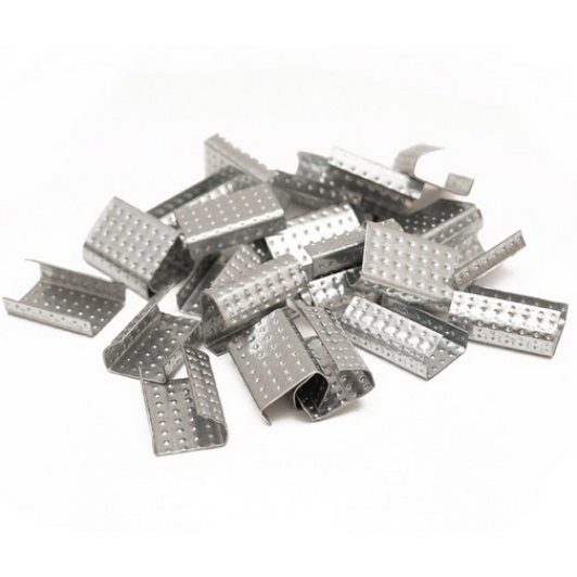 Set 1000 de capse ( cleme) metalice pentru legare banda PP/PET 12 mm