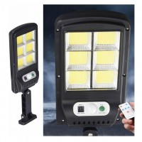 Set de 4 lampi solare de perete cu senzor de miscare, panou extern, 120 LED COB, 4 moduri