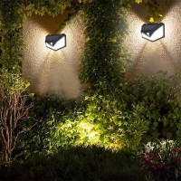 Set 4 buc. lampa solara de perete cu 4 fete, senzor de miscare, 100 LED-uri