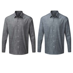 Camasa din bumbac pentru barbati Premier - culori Gri si Indigo