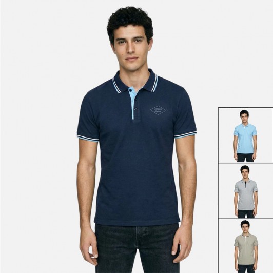 Tricoi polo Lee Cooper,100% bumbac ,logo brodat - disponibil in 4 culori