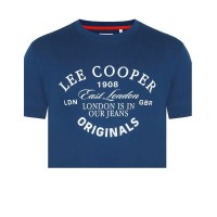 Tricou Lee Cooper, regular fit,vintage logo, din bumbac, pentru barbati disponibil in 2 culori