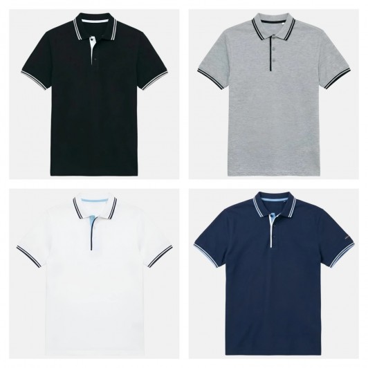 Tricou polo Lee Cooper,100% bumbac,logo brodat, logo pe maneca - disponibil in 4 culori