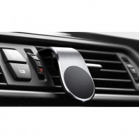 Suport auto pentru telefon, magnetic, prindere in sistemul de ventilatie, negru