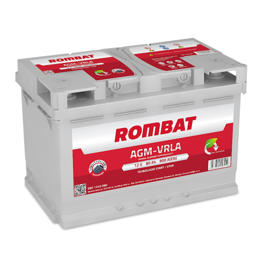 Acumulator Rombat AGM-VRLA 80 Ah Start-Stop