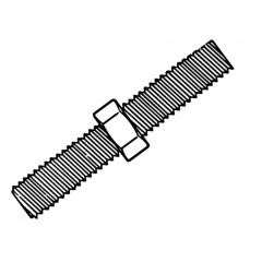 Tija filetata, din otel zincat alb, DIN 975-4.8, diametrul M8, 1 m lungime ( pachet 10 buc )