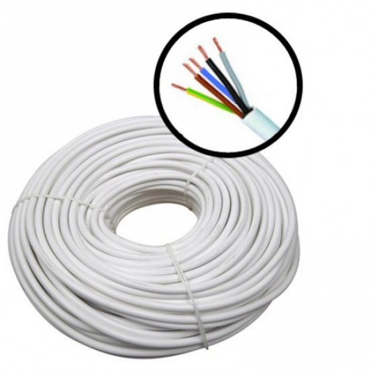Cablu electric CUPRU MYYM / H05VV-F, 5 x 1.5 – Rola 100m