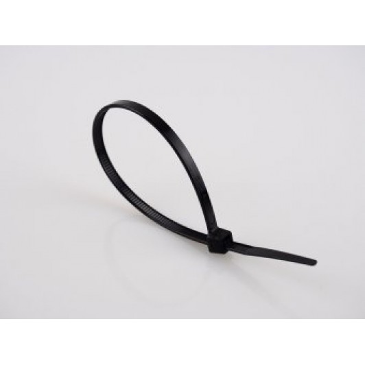 Coliere rapide din plastic 4,6×400 mm, 100 bucati, negru