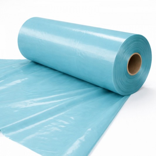 Folie construcții 4 m x 25 m – 100 µm, albastra, rLDPE reciclat