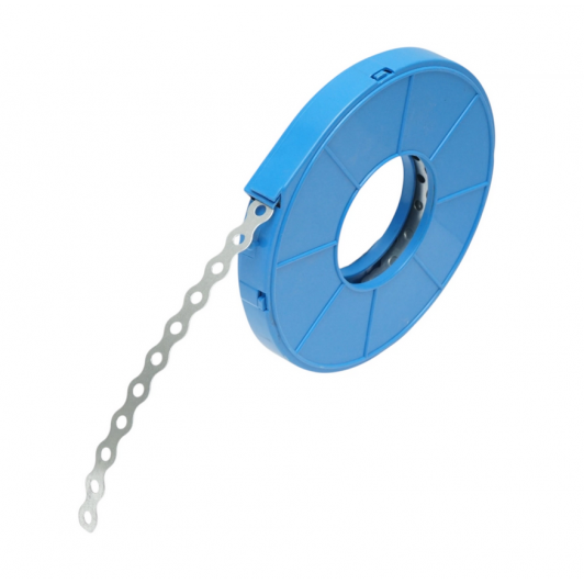 Bandă metalică perforată pentru montaj dimensiuni 12 mm × 0,8 mm x 10 m