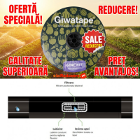 Banda picurare rola 100 m GT cu diametru 16 mm, 6 mil, distanta picuratori 10 cm, debit 1.5 l/ora