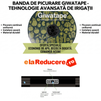 Banda picurare rola 3000 m GT cu diametru 16 mm, 6 mil, distanta picuratori 10 cm, debit 1.5 l/ora