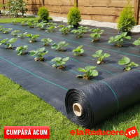 Folie Agrotextil 5.15 m latime x 50 m lungime, AntiBuruieni, densitate 100 gr/mp