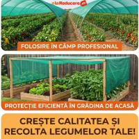 Plasă 35% Umbrire, 18.9 m latime x 100 m lungime , cu ochiuri de prindere, IMPORT ITALIA