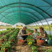 Plasa 50% Umbrire 6 m x 50 m dimensiuni, cu Tiv Si Ochiuri de Prindere