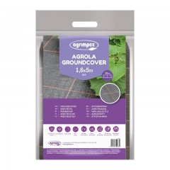 Agrotextil mulcire Agrola, negru 100 g/mp, 25x25 cm, 1.6m x 10m lungime, punga