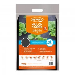 Folie microporoasa neagra pentru mulcire Agro-Marina, 50 g/mp, 1.6m x 5 m lungime, punga