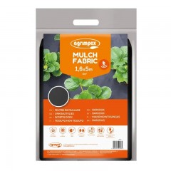 Folie microporoasa neagra pentru mulcire, 50 g/mp, 1.6m x 10m lungime, punga
