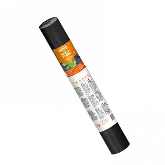 Folie microporoasa neagra pentru mulcire, 50 g/mp, 1.6m x 20m lungime, rola