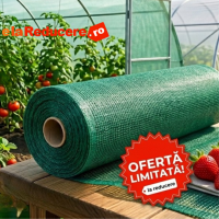 Plasa 80% Umbrire 1.7 m inaltime x 25 m lungime, cu Tiv Si Ochiuri de Prindere, Gratuit 50 Coliere
