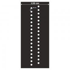 Folie mulcire neagră 1.4 x 1000m, 30 microni perforata pe 2 rânduri zig zag la 30x40cm