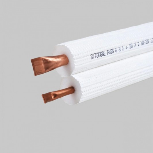 Teava cupru izolata TWIN 1/4″( 6.35mm) + 3/8 (9.52mm), -rola 25m