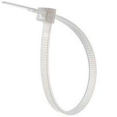 Coliere rapide din plastic 3,6×200 mm, 100 bucati, alb