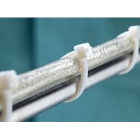 Coliere rapide din plastic 3,6×200 mm, 100 bucati, alb
