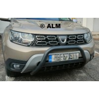 Bullbar cu suport de proiectoare negru compatibil Dacia Duster 2010-2017