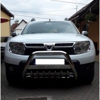 Bullbar inox cu suport de proiectoare Dacia Duster I 2009-2017