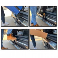 Ornament protectie bara spate inox dedicat Vw Passat B7 Break 2010-2015