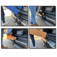 Ornament protectie bara spate inox dedicat Hyundai Tucson 3 2018-2020 facelift