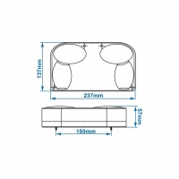 Set lampi spate stopuri camion , remorca , tractor , atv 23.8 x 13.8