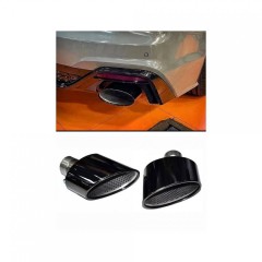 Set ornamente de toba ovale negre compatibil Audi model RS