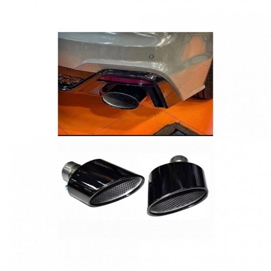 Set ornamente de toba ovale negre compatibil Audi model RS