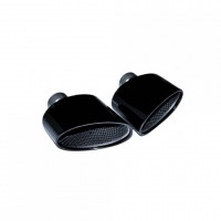 Set ornamente de toba ovale negre compatibil Audi model RS